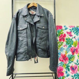 Harley Davidson Nevada Black Leather Moto Jacket (XL) Men's or Unisex
